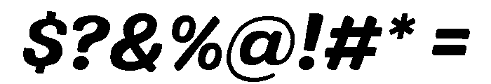 Colby Extended Bold Italic Font OTHER CHARS