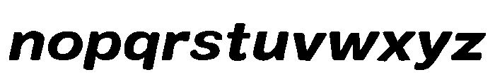 Colby Extended Bold Italic Font LOWERCASE