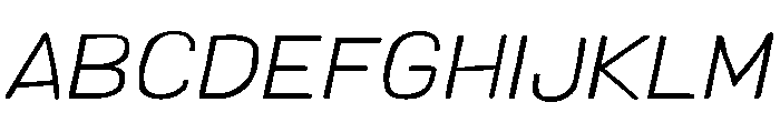 Colby Extended Extra Light Italic Font UPPERCASE