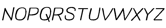 Colby Extended Extra Light Italic Font UPPERCASE