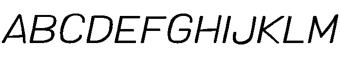 Colby Extended Light Italic Font UPPERCASE