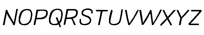 Colby Extended Light Italic Font UPPERCASE
