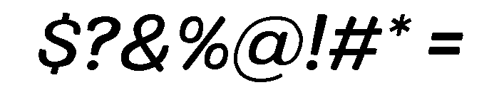 Colby Extended Medium Italic Font OTHER CHARS