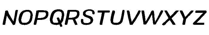 Colby Extended Medium Italic Font UPPERCASE