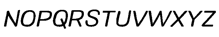 Colby Extended Regular Italic Font UPPERCASE