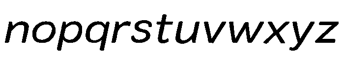 Colby Extended Regular Italic Font LOWERCASE