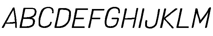Colby Extra Light Italic Font UPPERCASE