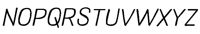 Colby Extra Light Italic Font UPPERCASE