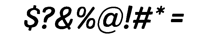 Colby Medium Italic Font OTHER CHARS