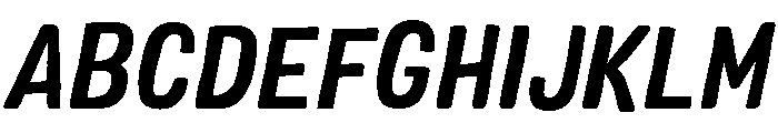 Colby Narrow Bold Italic Font UPPERCASE