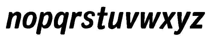 Colby Narrow Bold Italic Font LOWERCASE