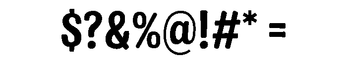 Colby Narrow Bold Font OTHER CHARS