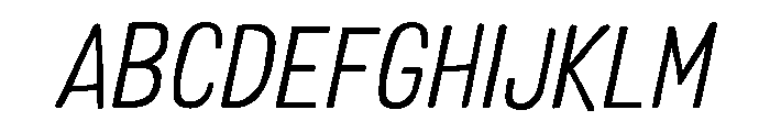 Colby Narrow Extra Light Italic Font UPPERCASE