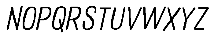 Colby Narrow Extra Light Italic Font UPPERCASE