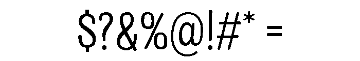 Colby Narrow Extra Light Font OTHER CHARS