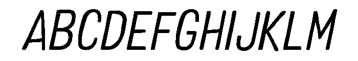 Colby Narrow Light Italic Font UPPERCASE