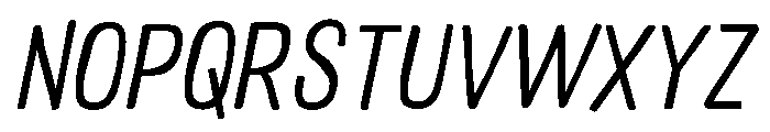 Colby Narrow Light Italic Font UPPERCASE