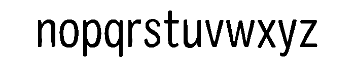 Colby Narrow Light Font LOWERCASE