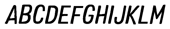 Colby Narrow Medium Italic Font UPPERCASE