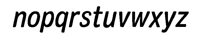 Colby Narrow Medium Italic Font LOWERCASE