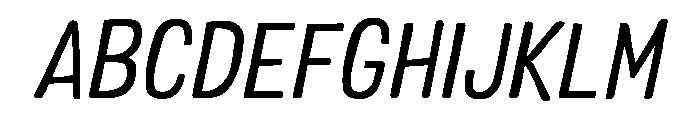Colby Narrow Regular Italic Font UPPERCASE
