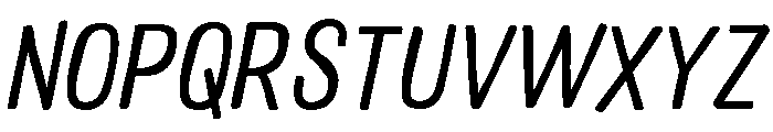 Colby Narrow Regular Italic Font UPPERCASE