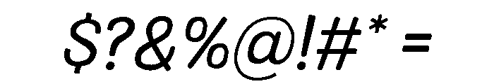 Colby Regular Italic Font OTHER CHARS