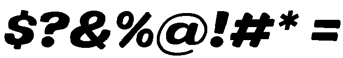 Colby Wide Black Italic Font OTHER CHARS