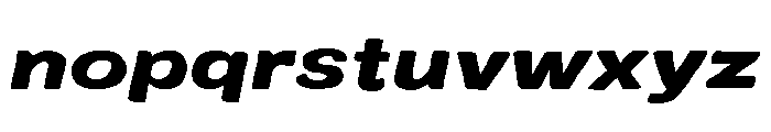 Colby Wide Black Italic Font LOWERCASE