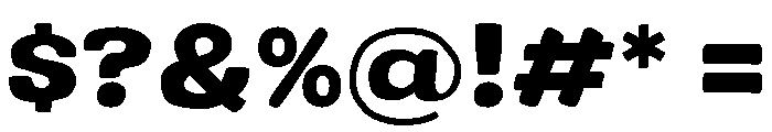 Colby Wide Black Font OTHER CHARS