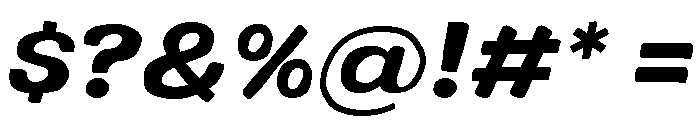 Colby Wide Bold Italic Font OTHER CHARS