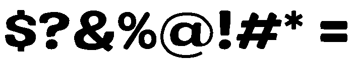 Colby Wide Bold Font OTHER CHARS