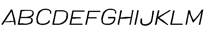 Colby Wide Extra Light Italic Font UPPERCASE