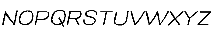 Colby Wide Extra Light Italic Font UPPERCASE