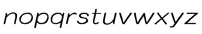 Colby Wide Extra Light Italic Font LOWERCASE