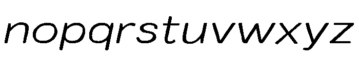 Colby Wide Light Italic Font LOWERCASE
