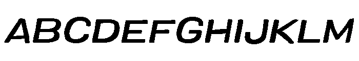 Colby Wide Medium Italic Font UPPERCASE