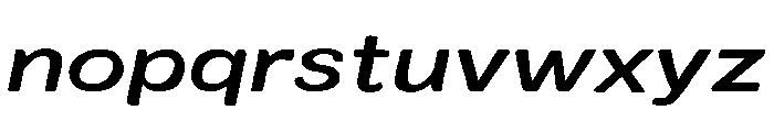 Colby Wide Medium Italic Font LOWERCASE