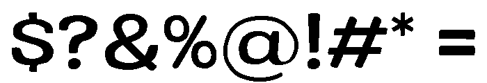 Colby Wide Medium Font OTHER CHARS