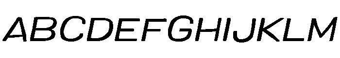 Colby Wide Regular Italic Font UPPERCASE