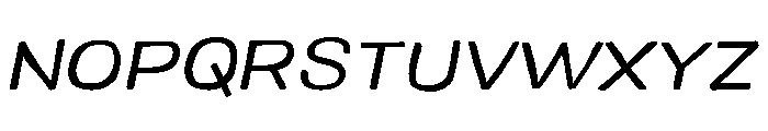 Colby Wide Regular Italic Font UPPERCASE