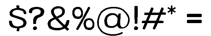 Colby Wide Regular Font OTHER CHARS