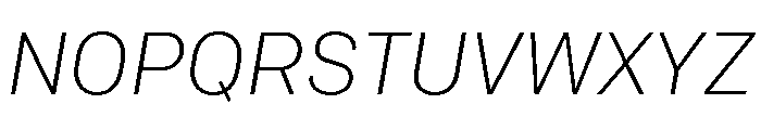 Colfax Light Italic Font UPPERCASE
