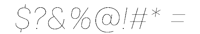 Colfax Thin Italic Font OTHER CHARS