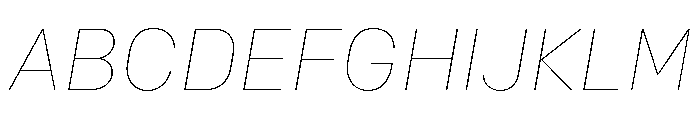 Colfax Thin Italic Font UPPERCASE