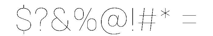 Colfax Thin Font OTHER CHARS
