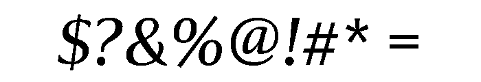 Collier Book Italic Font OTHER CHARS