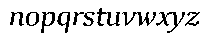 Collier Book Italic Font LOWERCASE