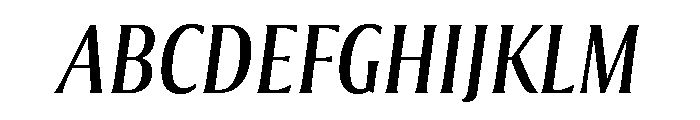 Collier Compressed Book Italic Font UPPERCASE