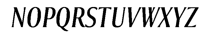 Collier Compressed Book Italic Font UPPERCASE